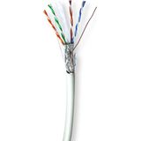 Nedis Netwerk Kabel Rol - CAT6 - Solid - S/FTP - Koper - 305.0 m - Binnenshuis - Rond - LSZH - Grijs - Gift Box