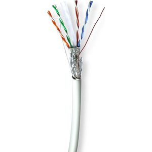 Nedis Netwerk Kabel Rol - CAT6 - Solid - S/FTP - Koper - 305.0 m - Binnenshuis - Rond - LSZH - Grijs - Gift Box