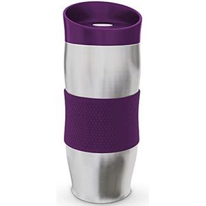 Selbro ® Thermo Mok Koffie To Go Mok Roestvrij Staal 400 ml Paars | Lekvrij Vaatwasmachinebestendig | Geïsoleerde Koffiemok
