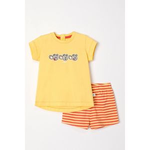 Woody - Baby Meisjes Pyjama - Geel - 18 maand