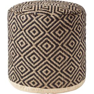 Homescapes Designer Kruk Poef rond Aztec Ethno