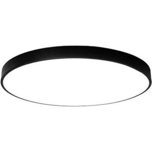 Plafondlamp rond 40 x 6 cm – Zwarte metaal rand – LED – Modern design
