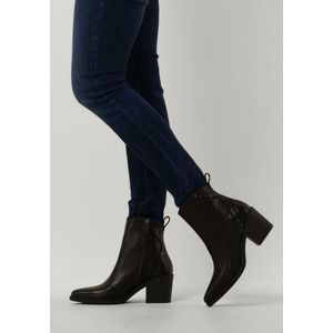 Notre-V 15641\b Enkellaarsjes - Enkelboots met rits - Dames - Zwart - Maat 37