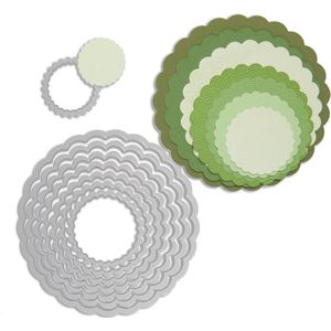 Sizzix Framelits Die Set Geschulpte Cirkels, 8 stuks
