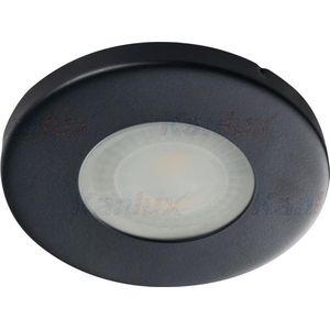 IP44 LED inbouwspot Ilse -Rond Zwart -Warm Wit -Niet Dimbaar 2.7W -Philips