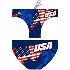 Turbo Usa Zwemslip Blauw 5XL Man