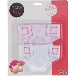 Johntoy Stoffen Luiers Baby Rose Roze/wit 2 Stuks