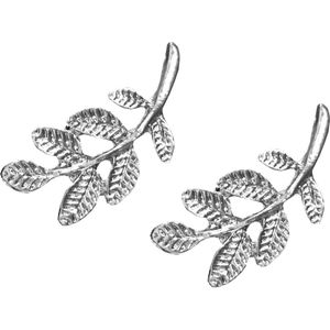 Fako Bijoux® - Oorbellen - Sterker - Takken - Zilverkleurig