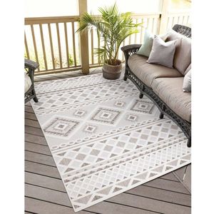 Flycarpets Caprenia Buitenkleed Indoor & Outdoor Vloerkleed - Creme - 240x340 cm