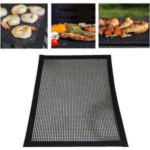 Let op type!! Barbecue grillen van hittebestendig Non-stick gaas BBQ-bakken Mat  formaat: 40 x 30cm