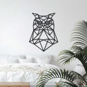 DID Uil Geometrisch Hout - Populier - 50cm x 38cm
