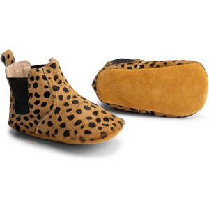 Supercute enkellaarsjes Chelsea boots dierenprint bruin met zwarte stip 6 12 maanden mat 19