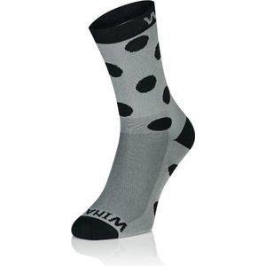 Winaar Fietssokken Zomer Unisex Grijs Zwart Met Zwarte Stippen - GB Dots - 36-38