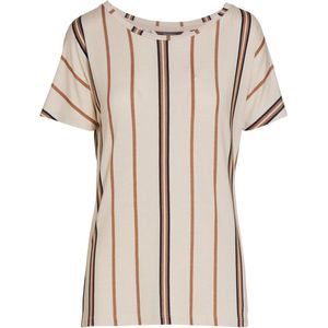 ESSENZA Ellen Meryl Top Korte Mouw Vanille - L