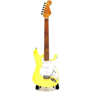 Mini gitaar Jimi Hendrix wit 25cm Miniature- Guitar-Mini -Guitar- Collectables-decoratie -gitaar-Gift--Kado- miniatuur- instrument-Cadeau-verjaardag