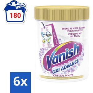 Vanish Oxi Advance - Kristalwit - Vlekkenverwijderaar Poeder - Witte Was - 840 Gram - Voordeelverpakking - 6 stuks