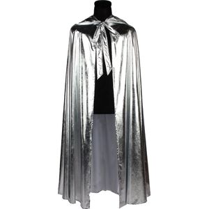 Venetiaanse Cape - Luxe - Met Capuchon - Zilver - One Size