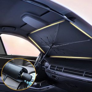 TechLumin - Zonnescherm Paraplu - Antivries deken auto - Alle Seizoenen - Auto accessoires - Paraplu - Zwart