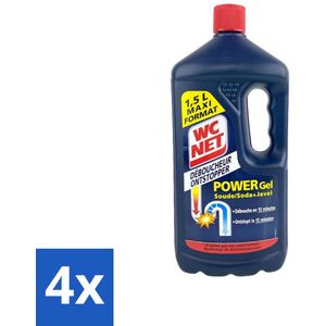 WC Net - Ontstopper - Gel - Met Soda - 1.5L - Voordeelverpakking - 4 stuks