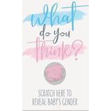 Kraskaart gender Reveal Girl 10 stuks