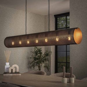 LifestyleFurn Hanglamp Terrie - 7-lamps - Artic Zwart