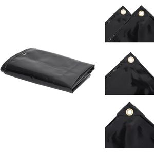 vidaXL Dekzeil - Dekzeilen - Afdekzeil - Tuinzeil - Dekzeil 650 g/m² 3x5 m zwart