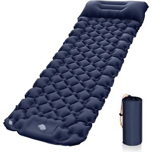 Zelfopblazende isolerende campingmat met voetaangedreven opblaasbare pompen, opvouwbare campingluchtmatras, outdoor opblaasbare ultralichte matras