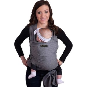 Cuddlebug Babydraagdoeken met gratis verzending - baby carrier ring sling - babydraagdoek pasgeborenen - elastische draagdoek One Size Fit's all geel (Grey)