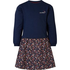 Noppies Kids Girls dress Alpena long sleeve allover print Meisjes Jurk - Blauw - Maat 92