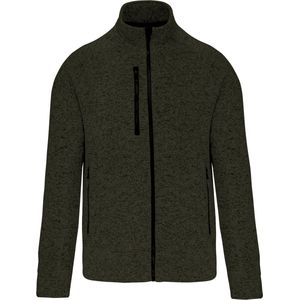 Kariban Heather herenvest met rits K9106 - Dark Khaki Melange - XXL