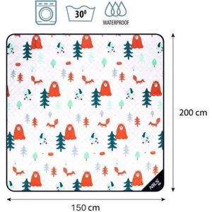 Picknickdeken Safari - Picknickkleed Waterdicht 200x200 cm - Opvouwbaar en Zandbestendig Strandkleed - Perfect voor Picknick, Camping, Speeltuin en Stranduitjes - Comfortabel Buitenlaken