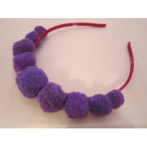 ZoeZo Design - Diadeem - haarband - Pompom Purple - paars