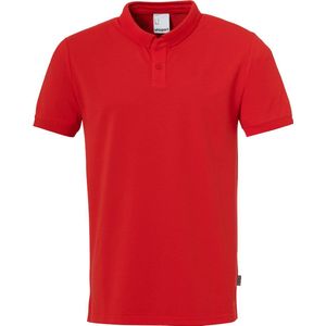 Uhlsport Essential Prime Polo Heren - Rood / Wit | Maat: L