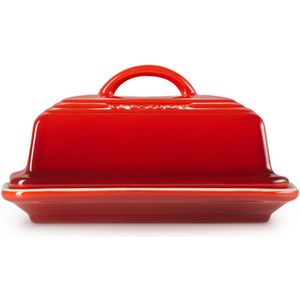 Le Creuset Aardewerken botervloot in Kersenrood 17cm
