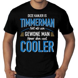 Grote maten Deze kanjer is timmerman net als een gewone man maar dan veel cooler t-shirt zwart voor heren - kado shirts - beroepen shirts - vaderdag shirts XXXL