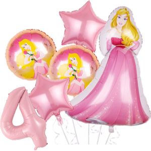 Doornroosje ballon set - 108x69cm - Folie Ballon - Prinses - Themafeest - 4 jaar - Verjaardag - Ballonnen - Versiering - Helium ballon
