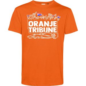 T-shirt Oranje Tribune | Formule 1 fan | Max Verstappen / Red Bull racing supporter | Oranje | maat 3XL