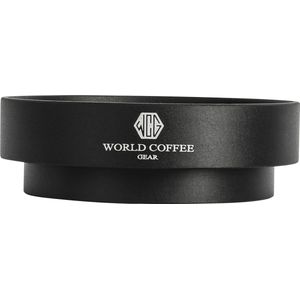 World Coffee Gear - Dosing Ring - 58mm diameter - Black - opzetring - filterdrager - koffie doseer ring - barista musthave - koffie gadget - magneet dosing ring - barista gadget - professionele koffie - RVS - zwart