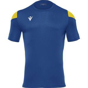Macron Polis Shirt Korte Mouw Heren - Royal / Geel | Maat: M