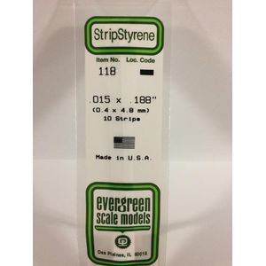 Evergreen 118 Strip 0,4mmX4,8mmX35cm - 10 stuks