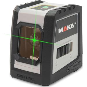 Zelfnivellerende Groene Kruislijnlaser - IP54 Waterdicht - 30M Bereik - USB-C Oplaadbaar