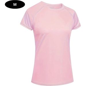 Livano Sportshirt Dames - Sport - Fitness - Compressie Shirt - Corrigerend Hemd - Sportkleding - Vrouwen - Roze - XL