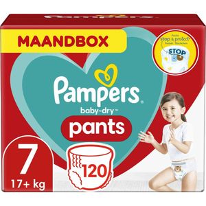 Pampers - Baby Dry Pants - Maat 7 - Maandbox - 120 stuks - 17+KG