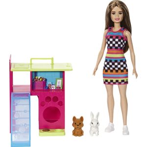 Barbie Estate - Dierenspeelhuis met hondje en konijn - Barbiepop