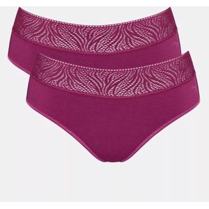 Sloggi 2-pack Menstruatie ondergoed - Period pant hipster light - M - Bordeaux.