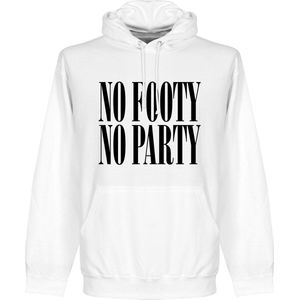 No Footy No Party Hoodie - Wit - L