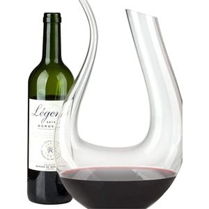 Wijnbeluchter – Wijnkaraf - Wijndecanteer - Wijn - Beluchter - Druppelvrij - Snel - Decanteren - Karaf Pourer – U Vorm
