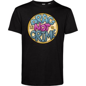 T-shirt Drag Is Not A Crime | Gay pride shirt kleding | Regenboog kleuren | LGBTQ | Zwart | maat XXL