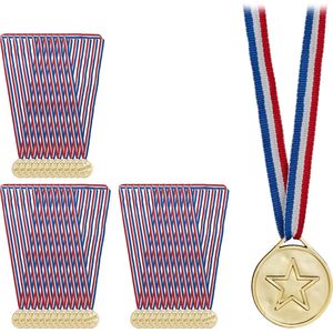 Relaxdays 36x gouden medailles voor kinderen - kindermedailles - sport medaille