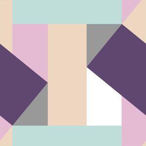 Geometrisch Behang - Modern Abstract Patroon - 1 stuk - Pastel Paars Roze - 44,5 cm x 300 cm